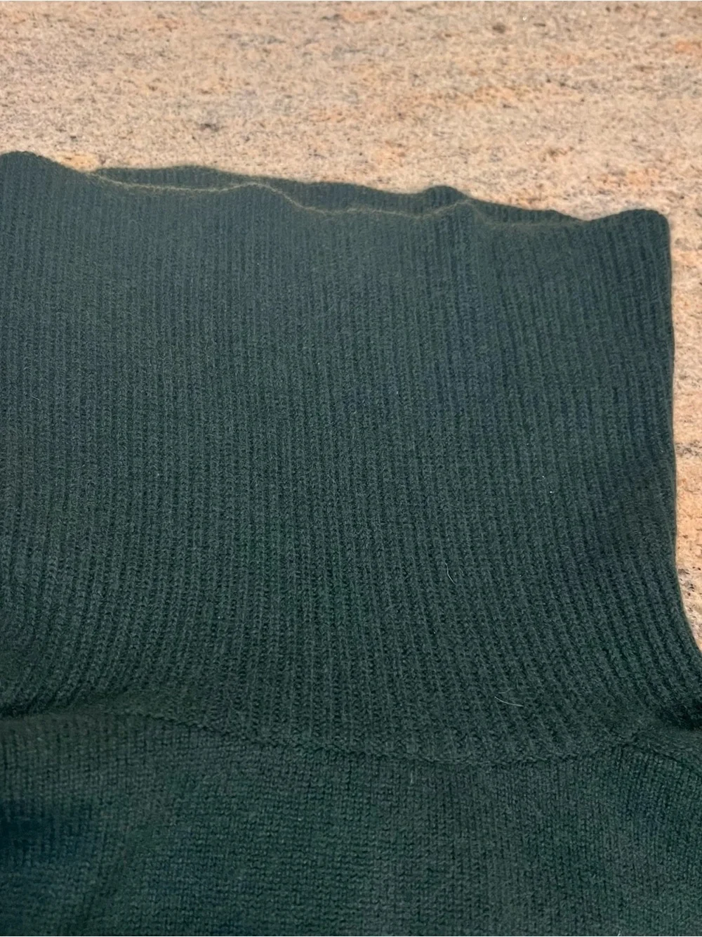 Athleta Dark Green Merino-Cashmere Turtleneck Sweater